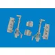 Eduard Accessories P-40N undercarriage legs PRINT 1/48 for Eduard - futómű-részletező készlet
