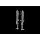 Eduard Accessories P-47D undercarriage legs PRINT for Miniart - futómű-részletező készlet