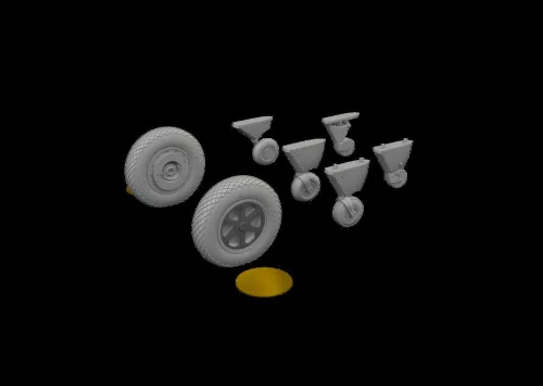 Eduard Accessories Spitfire wheels - 4 spoke for Eduard - kerékkészlet
