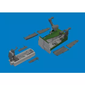   Eduard Accessories Jaguar wheel bays & undercarriage legs PRINT for Airfix - futóműakna-részletező készlet