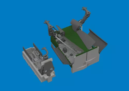 Eduard Accessories Jaguar wheel bays & undercarriage legs PRINT for Airfix - futóműakna-részletező készlet