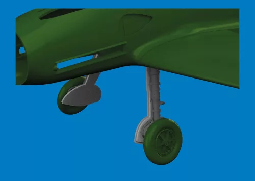 Eduard Accessories Bf 109G undercarriage legs PRINT for Eduard - futómű-részletező készlet