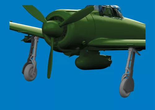 Eduard Accessories A6M undercarriage legs PRINT for Eduard - futómű-részletező készlet