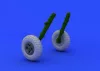 Eduard Accessories Spitfire wheels - 4 spoke w/pattern for Eduard - mintázott futófelületű négyküllős kerékkészlet