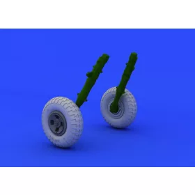   Eduard Accessories Spitfire wheels - 4 spoke w/pattern for Eduard - mintázott futófelületű négyküllős kerékkészlet