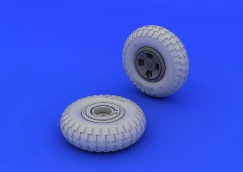 Eduard Accessories Spitfire wheels - 4 spoke w/pattern for Eduard - mintázott futófelületű négyküllős kerékkészlet