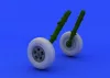 Eduard Accessories Spitfire wheels - 5 spoke smooth tire for Eduard - sima futófelületű ötküllős kerékkészlet