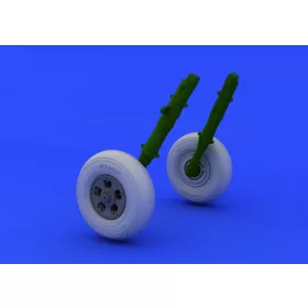   Eduard Accessories Spitfire wheels - 5 spoke smooth tire for Eduard - sima futófelületű ötküllős kerékkészlet