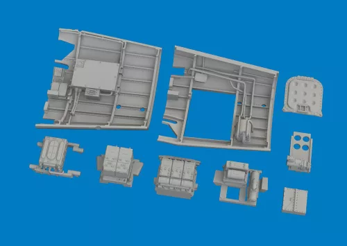 Eduard Accessories P-40K radio compartment PRINT for Eduard - rádiótér – 3D nyomtatott részletező készlet