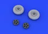 Eduard Accessories Spitfire wheels - 5 spoke smooth tire for Eduard - sima futófelületű ötküllős kerékkészlet