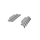 Eduard Accessories Spitfire Mk.IX exhaust stacks fishtail PRINT for Airfix - 3D nyomtatott halfarok típusú kipufogócsonkok