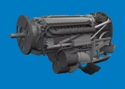 Eduard Accessories P-40K engine PRINT for Eduard - 3D nyomtatott motorkészlet