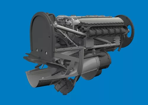 Eduard Accessories P-40K engine PRINT for Eduard - 3D nyomtatott motorkészlet