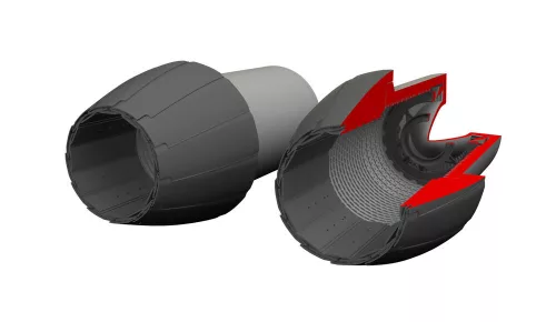 Eduard Accessories F/A-18A/C exhaust nozzles PRINT for Kinetic - 3D nyomtatott hajtómű-fúvócsövek