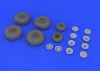 Eduard Accessories B-29 wheels for Revell - kerékkészlet