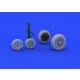 Eduard Accessories F-104 undercarriage wheels late f.Hasega - futómű-részletező készlet