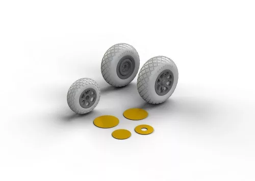 Eduard Accessories P-38 wheels for Academy - kerékkészlet