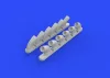 Eduard Accessories P-40B exhaust stacks for Airfix - kipufogócsonkok