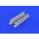 Eduard Accessories P-40B exhaust stacks for Airfix - kipufogócsonkok