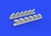 Eduard Accessories P-40B exhaust stacks for Airfix - kipufogócsonkok