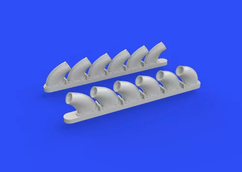 Eduard Accessories P-40B exhaust stacks for Airfix - kipufogócsonkok