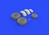Eduard Accessories Meteor F.8 wheels for Airfix - kerékkészlet