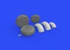 Eduard Accessories Meteor F.8 wheels for Airfix - kerékkészlet