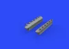 Eduard Accessories P-51D exhaust stacks w/fairing f.Airfix - kipufogócsonkok burkolattal