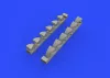 Eduard Accessories Bf 109G-6 exhaust stacks for Tamiya - kipufogócsonkok