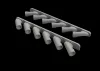 Eduard Accessories Spitfire Mk.XIV exhaust stacks f.Airfix - kipufogócsonkok