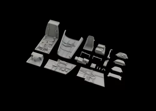 Eduard Accessories Bf 109E cockpit & radio compartment f.Ed - cockpit- és rádiótér-részletező készlet