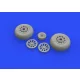 Eduard Accessories P-51D wheels diamond tread 2 for Eduard - kerékkészlet