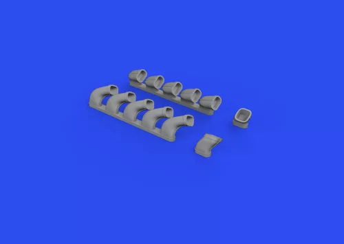 Eduard Accessories Il-2 exhaust stacks 1/48 for ZVEZDA - kipufogócsonkok