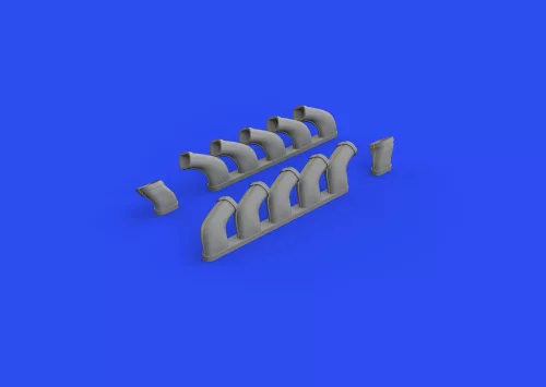 Eduard Accessories Il-2 exhaust stacks 1/48 for ZVEZDA - kipufogócsonkok