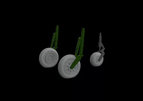 Eduard Accessories MiG-15 wheels 1/48 for BRONCO - kerékkészlet