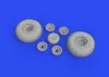 Eduard Accessories B-17 wheels cross tread 1/48 for HKM - kerékkészlet