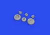 Eduard Accessories Su-27 wheels 1/48 for GREAT WALL HOBBY - kerékkészlet