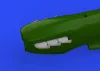 Eduard Accessories Spitfire Mk.V three-stacks exhausts fishtail 1/48 for EDUARD - halfarok típusú kipufogócsonkok
