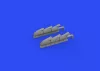 Eduard Accessories Spitfire Mk.V three-stacks exhausts fishtail 1/48 for EDUARD - halfarok típusú kipufogócsonkok
