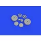 Eduard Accessories SBD-5 wheels for ACCURATE MINIATURES/REVELL - kerékkészlet