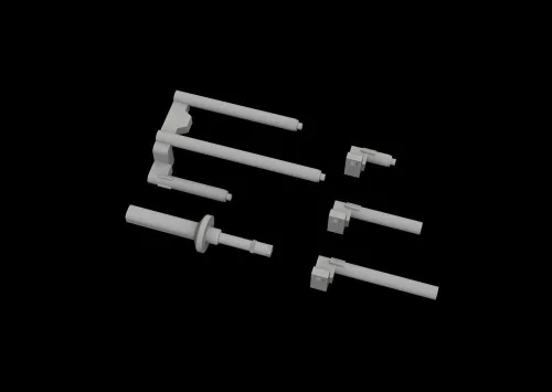 Eduard Accessories P-38J gun barrels PRINT for TAMIYA - 3D nyomtatott fegyvercsövek