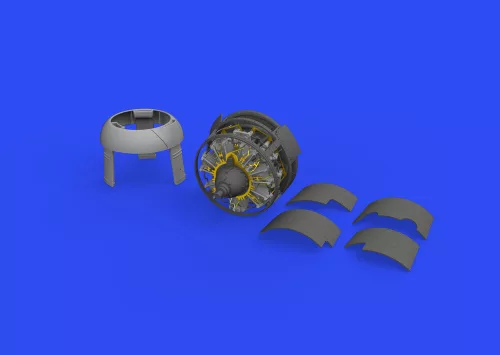 Eduard Accessories F4F-3 engine early PRINT 1/48 for EDUARD - 3D nyomtatott motorkészlet