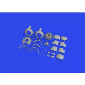   Eduard Accessories F4F-3 engine mid PRINT 1/48 EDUARD - 3D nyomtatott motorkészlet