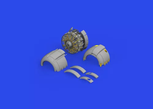 Eduard Accessories A6M2-N Rufe engine complete PRINT 1/48 EDUARD - 3D nyomtatott motorkészlet