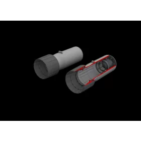   Eduard Accessories F-4E exhaust nozzles PRINT 1/48 MENG - 3D nyomtatott hajtómű-fúvócsövek