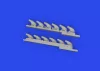 Eduard Accessories Bf 109K-4 exhaust stacks PRINT 1/48 EDUARD - 3D nyomtatott kipufogócsonkok