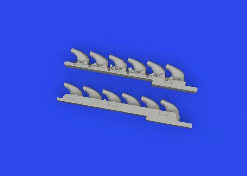 Eduard Accessories Bf 109K-4 exhaust stacks PRINT 1/48 EDUARD - 3D nyomtatott kipufogócsonkok