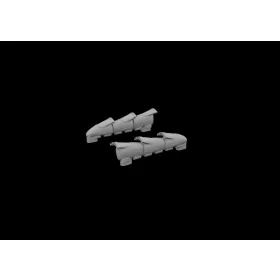   Eduard Accessories Hurricane Mk.II exhaust fishtail PRINT 1/48 ARMA HOBBY - 3D nyomtatott halfarok típusú kipufogócsonkok