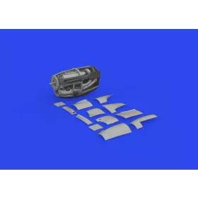   Eduard Accessories P-38J left engine PRINT 1/48 TAMIYA - bal oldali 3D nyomtatott motorkészlet