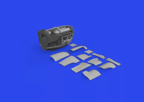 Eduard Accessories P-38J left engine PRINT 1/48 TAMIYA - bal oldali 3D nyomtatott motorkészlet